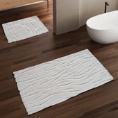 Schafer Home Liva Pamuk 2 li Banyo Paspası-Beyaz - 1
