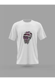 Panorama Ajans Renkli Gözlü Kuru Kafa Baskılı T-shirt thumbnail 1