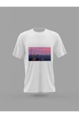 Panorama Ajans Paris Eiffell Eyfel Kulesi Manzara Baskılı T-shirt - 1