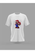 Panorama Ajans Mario Figür Baskılı T-shirt - 1