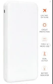 SnapMax SNP-3000 Beyaz 10.000 mah Powerbank 2x USB Çıkışlı 1 Type-C ve 1 Micro Girişli - 1