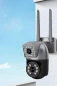 ATAsoft 2 2 Mp Çift Lens Hareket Takip Sensör Ip66 Su Geçirmez Güvenlik Kamerası Ip Kamera - 2