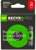 GP AA 2000 mAh Pro Şarjlı Kalem Pil 4+2li Paket  Paket GP210AAHCBR21-2GVPTLB6 - 1