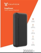 SNAPRON Snp 3002 Siyah Powerbank 20.000 Mah. Hızlı Şarj Özellikli. Usb Kablo Dahil - 2