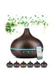 ATAsoft Koyu Kahverengi 7 Led Işıklı Aromatik Oda Kokusu Hava Nemlendirici 550 ml Aroma Difüzörü - 1