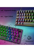 ATAsoft ELEKTRONİK Since 2021 T60 Rgb Mavi Switch Mekanik Siyah Klavye Kablolu Gaming Driverli Oyuncu Klavyesi T60 Mini Q Klavye thumbnail 5