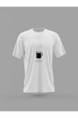 Panorama Ajans Çay Severlere Sıcak Sabah Çayı Baskılı T-shirt - 1