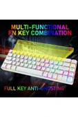 ATAsoft T60 Beyaz Mavi Switch Klavye Kablolu Gaming Driverli Oyuncu Klavyesi T60 Mini Q Klavye - 5