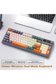 ATAsoft ELEKTRONİK Since 2021 M96 Klavye Bluetooth/2.4g Kablosuz Klavye Işıklı Usb Type-c Kablolu Şarj Gösterge Panelli - 1