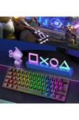 ATAsoft ELEKTRONİK Since 2021 T60 Kırmızı Switch Mekanik Siyah Rgb Klavye Kablolu Gaming Oyuncu Klavyesi T60 Mini Q Klavye Uyumlu - 4