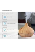 ATAsoft Kahverengi 7 Led Işıklı Aromatik Oda Kokusu Hava Nemlendirici 550 Ml Aroma Difüzörü Buhar - 7