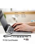 ATAsoft ELEKTRONİK Since 2021 Macbook Pro Air Usb Type-c Hub Dönüştürücü Çevirici Çoklayıcı Usb Hdmı Micro Sd 8 Girişli Çevirici - 4