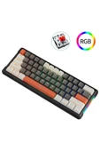 ATAsoft ELEKTRONİK Since 2021 K610 Mekanik  Red Switch Rgb 61 Tuş Mini Gaming Oyuncu Kablolu Klavye K610 thumbnail 1