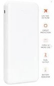 SnapMax SNP-3000 Beyaz 10.000 mah Powerbank 2x USB Çıkışlı 1 Type-C ve 1 Micro Girişli - 3