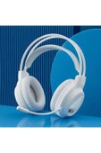 ATAsoft ELEKTRONİK Since 2021 YR-100 RGB Aydınlatmalı Mikrofonlu Gaming Oyuncu Kulaklığı - 3.5mm Jack + USB - Beyaz - 1