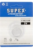 Supex CR2320 3V Lityum Tekli Paket Pil - 1