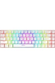 ATAsoft T60 Beyaz Mavi Switch Klavye Kablolu Gaming Driverli Oyuncu Klavyesi T60 Mini Q Klavye - 2