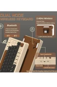 ATAsoft ELEKTRONİK Since 2021 M96 Bluetooth/2.4g Kablosuz Klavye Işıklı Usb Type-c Kablolu Şarj Gösterge Panelli Klavye - 2