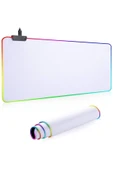 ATAsoft ELEKTRONİK Since 2021 Rgb Düz Beyaz Su Geçirmez Gaming Işıklı Oyuncu Mousepad - 2