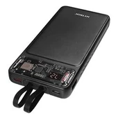 Hytech H120 10000mAh HSC22.5W PD20W+QC3.0 18W Siyah LCD Şeffaf Taşınabilir Pil Şarj Cihazı Powerbank - 2