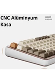 Ajazz AC100 Max Alüminyun Gövde 8000Mah  3 Modlu Hot-Swap Gasket Mount Mekanik Klavye - 5
