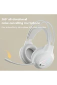 ATAsoft ELEKTRONİK Since 2021 YR-100 RGB Aydınlatmalı Mikrofonlu Gaming Oyuncu Kulaklığı - 3.5mm Jack + USB - Beyaz - 3