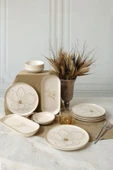 Keramika Taupe Bloom Kahvaltı Takımı 12 Parça 6 Kişilik 22519-28-29 - 2