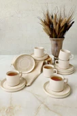Keramika Taupe Bloom Stackable Çay Takımı 12 Parça 6 Kişilik 22520-28 - 3