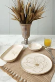 Keramika Taupe Bloom Kahvaltı Takımı 12 Parça 6 Kişilik 22519-28-29 - 5