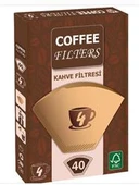Coffee Filters Filtre Kahve Kağıdı 1x4 4 Numara 40lı - 2