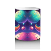 Çocuklara Sütü Sevdiren Astronot Dinozor ve Renkli Gezegenler Desenli Kupa Bardak thumbnail 3