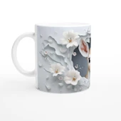 Çatlak Duvardan Bakan Sevimli Geyik Temalı Baskılı Kupa Bardak thumbnail 2