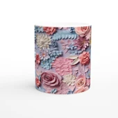 Pastel Düş Bahçesi Çiçek Desenli Kupa Bardak thumbnail 2