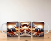 Çocuklara Sütü Sevdiren Fotoğrafçı Zürafa Desenli Kupa Bardak - 5