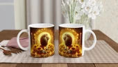 Aslan Burcu Baskılı Kahve Kupası - Elementsel Doğa Krallığı Temalı Vs4 thumbnail 5