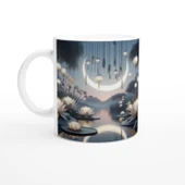 Yengeç Burcu Baskılı Kahve Kupası - Ay ışığında Zodyak Bahçesi Vs2 thumbnail 1