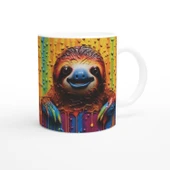 Renk Yağmurunda Gülümseyen Tembel Kupa Bardak - 3