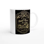 New York Road Race Motosiklet Tasarımlı Kupa Bardak - 3