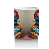 Çocuklara Sütü Sevdiren Kurabiye Canavarı ve Baston Şeker Desenli Kupa Bardak - 3