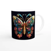 Renkli Kelebek Baskılı Kupa Bardak - 3