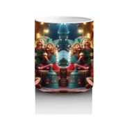 Çocuklara Sütü Sevdiren Neşeli Elfler ve Orman Şenliği Desenli Kupa Bardak - 3