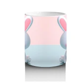 Çocuklara Sütü Sevdiren Havuçlu Tavşan Kupa Bardak - 3