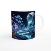 Kova Burcu Baskılı Kahve Kupası - Ay ışığında Zodyak Bahçesi Vs2 thumbnail 3