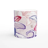 Pembe Lale Çizimli Kupa Bardak - 2