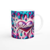 Mama Yazılı Parıltılı Renk Patlaması Anneler Günü Kupa Bardak thumbnail 3