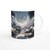 Yengeç Burcu Baskılı Kahve Kupası - Ay ışığında Zodyak Bahçesi Vs2 thumbnail 3