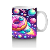 Çocuklara Sütü Sevdiren Kozmik Donut Gezegenleri Kupa Bardak thumbnail 4