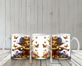 Çocuklara Sütü Sevdiren Kelebekli Çiçek Perisi Kupa Bardak - 6