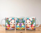 Çocuklara Sütü Sevdiren Bahar Tavşanı Kupa Bardak thumbnail 5