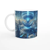 Kova Burcu Baskılı Kahve Kupası - Elementsel Doğa Krallığı Temalı Vs4 - 1